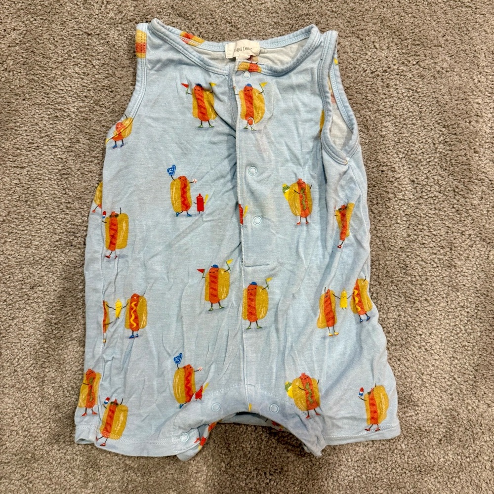 Angel Dear Hot Dog Print Romper